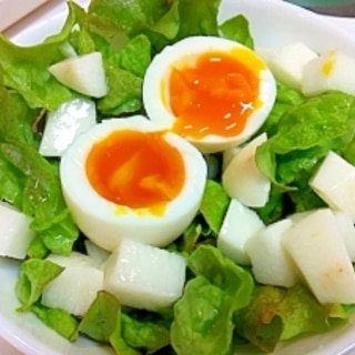 つるつるトロトロ☆長芋と半熟卵のサラダ